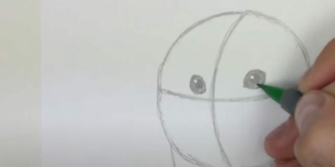 Како нацртати сову: нацртати очи