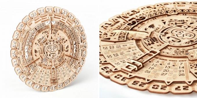 Дрвени трик мајански календар