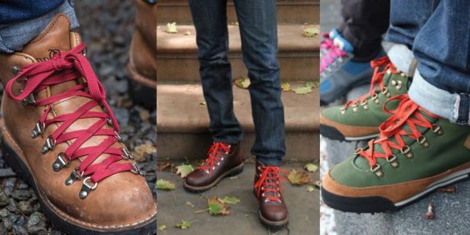 Фасхионабле мушке ципеле: планинарске ципеле у винтаге стилу