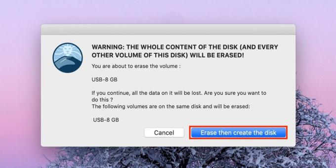 Како направити бутабилан УСБ флеш диск са МацОС: кликните избрисати створи диск