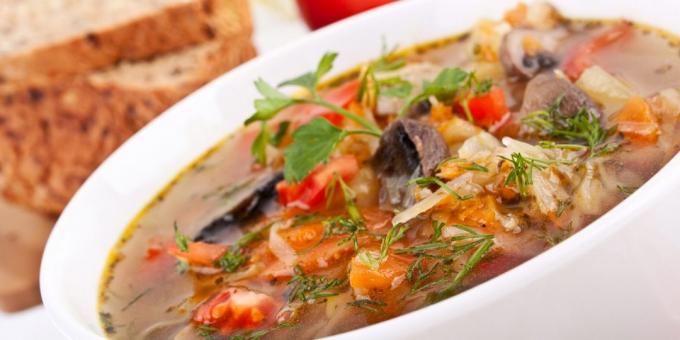 Како скувати супу са печуркама и рибе