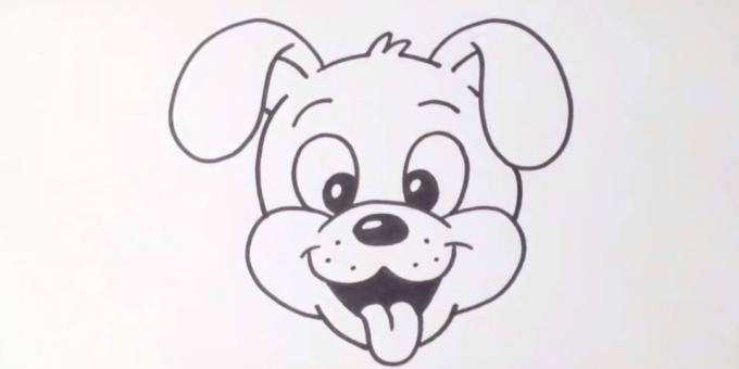 Како да нацртате цртани пас њушка