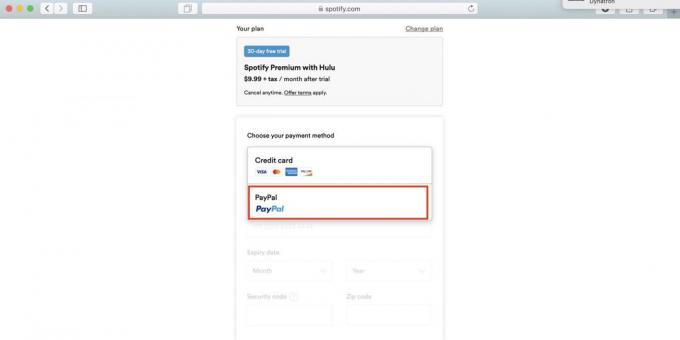Како се користи Спотифи у Русији: изабрати ПаиПал начин плаћања и унесите детаље свог америчког налога