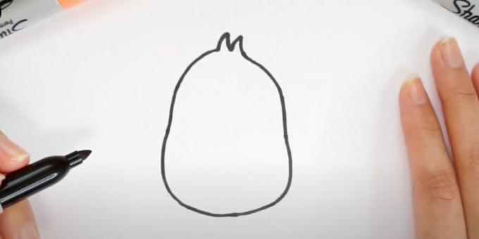 Ускршњи цртежи: Нацртајте тело кокошке
