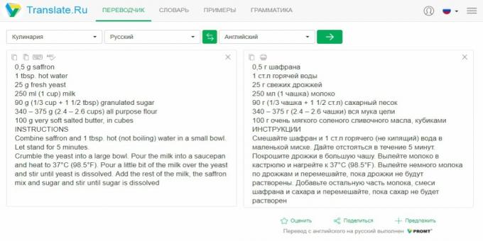Транслате.ру: рецепти