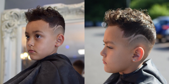 Тренди фризуре за дечаке: Фаде са геометријским шарама