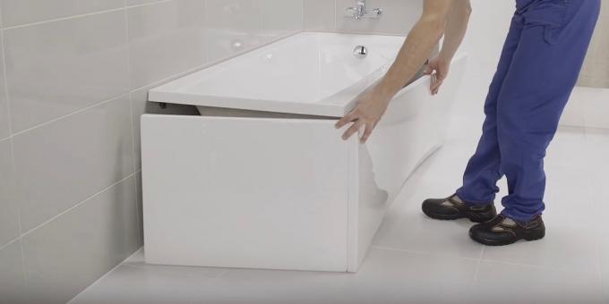 Инсталирање купатило са рукама: фит екрана