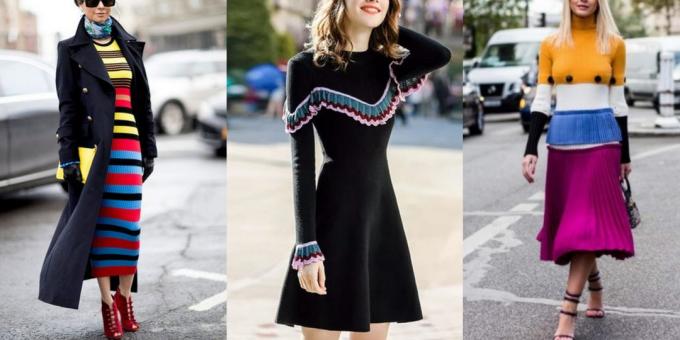 Мода хаљина 2019 са плетени елементима 